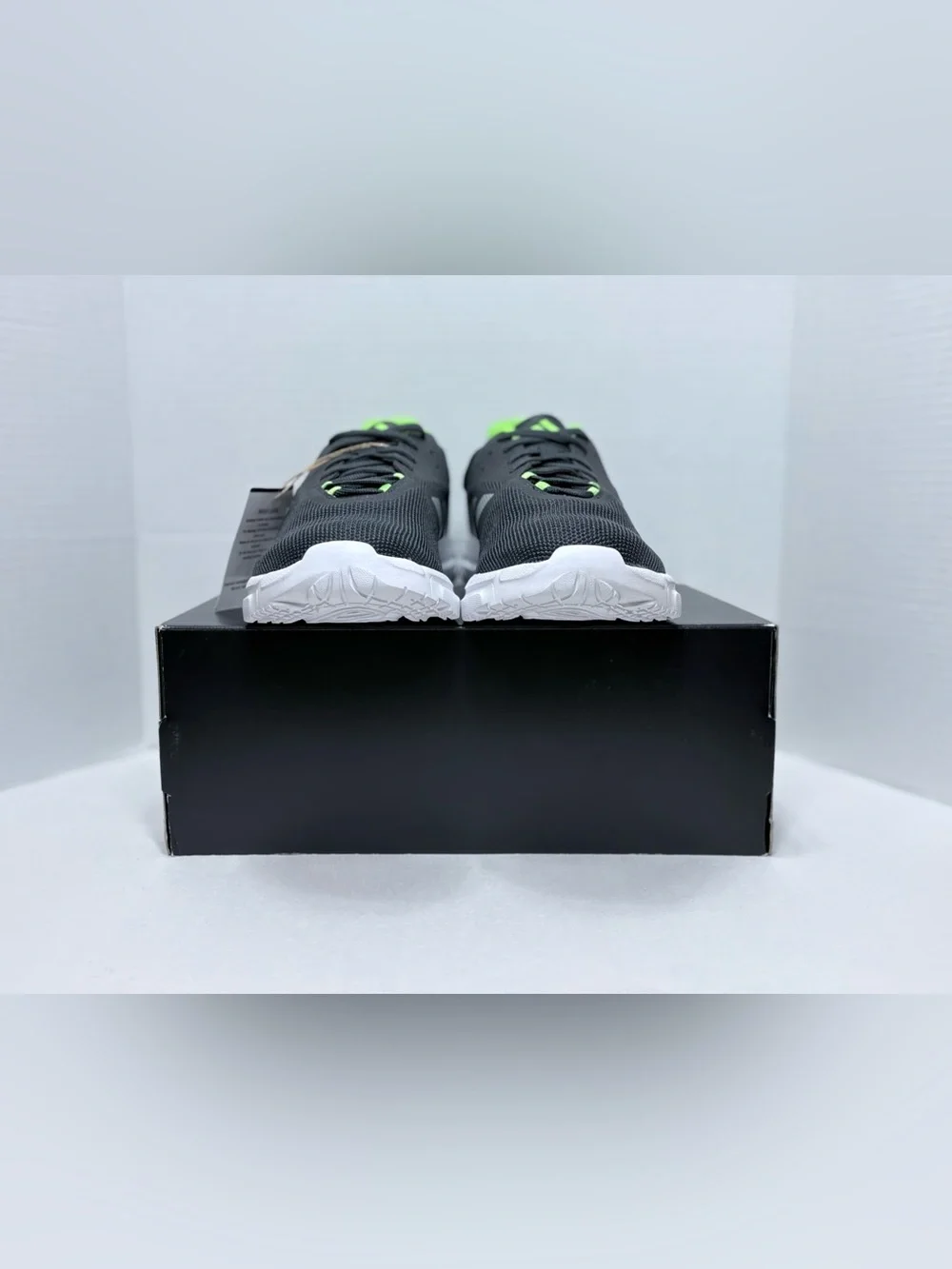 adidas CloudFoam Men's Athletic Running Shoes - Gray white & Neon Green